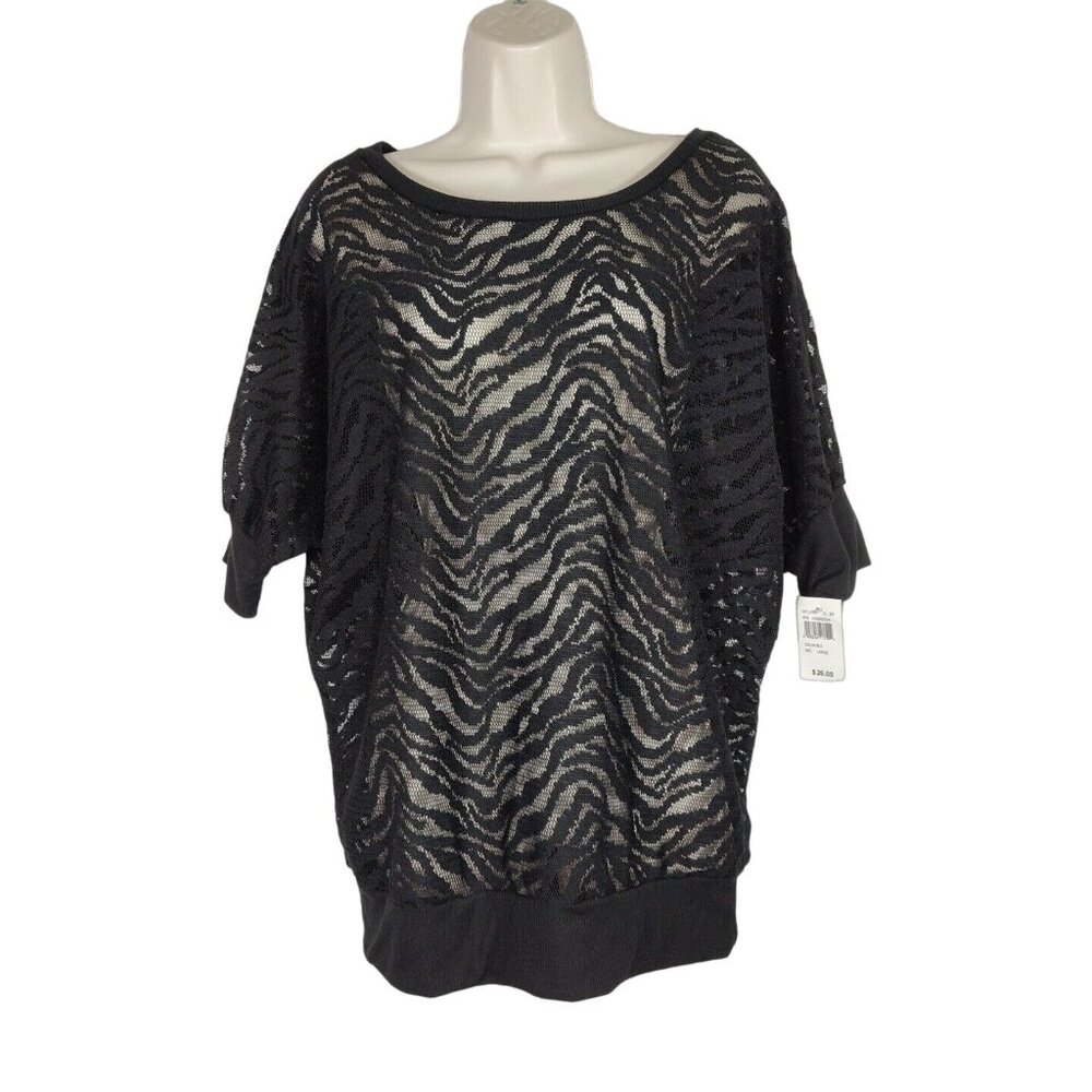 Chic Black Zebra Print Sheer Women's Blouse